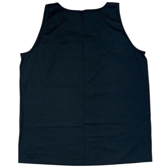 Vtg 90s Jerzees Super T Black Tank MADE IN USA Blank XXL fits XL Normcore - Picture 2 of 4